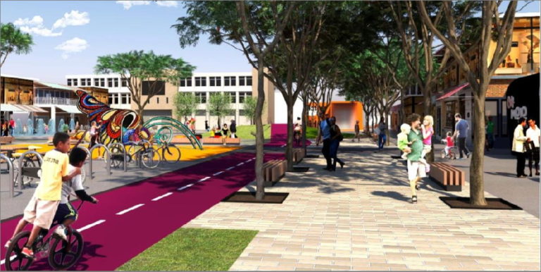 קריית מלאכי הדמיית מרכז העיר